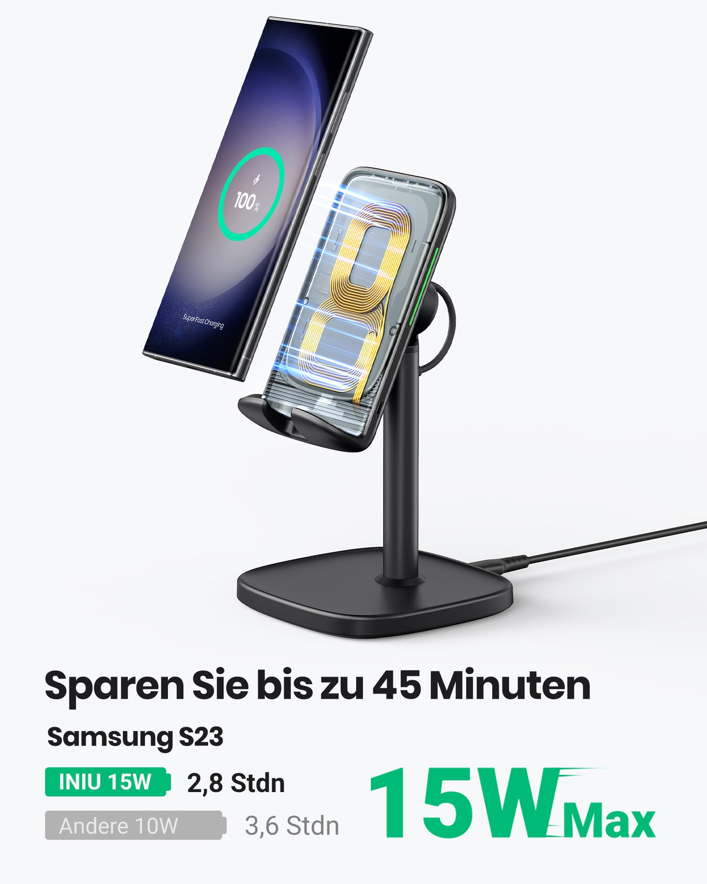 INIU I212 Adjustable 15W Fast Wireless Charger