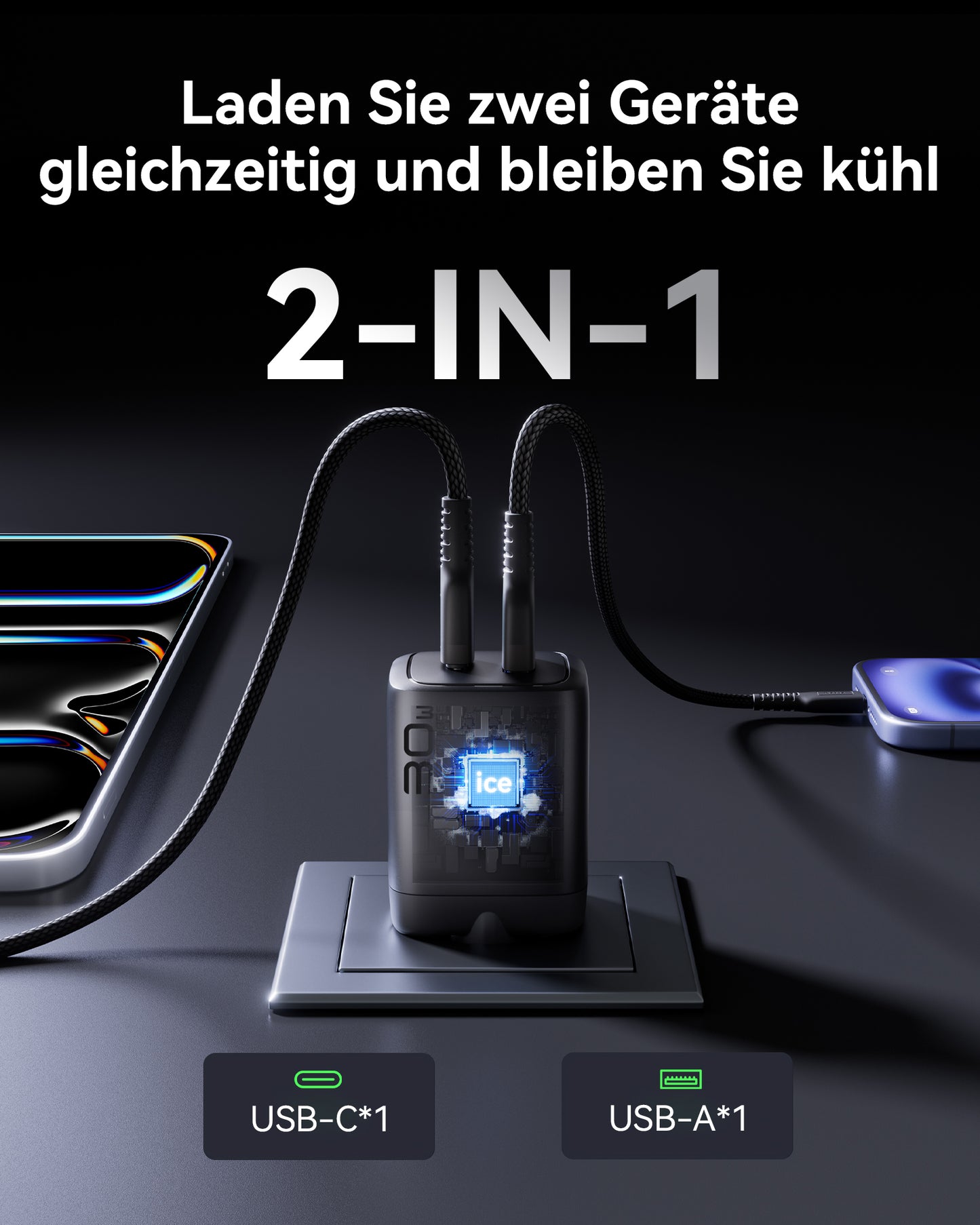 INIU A12-E1 Dual Port Charger 30W