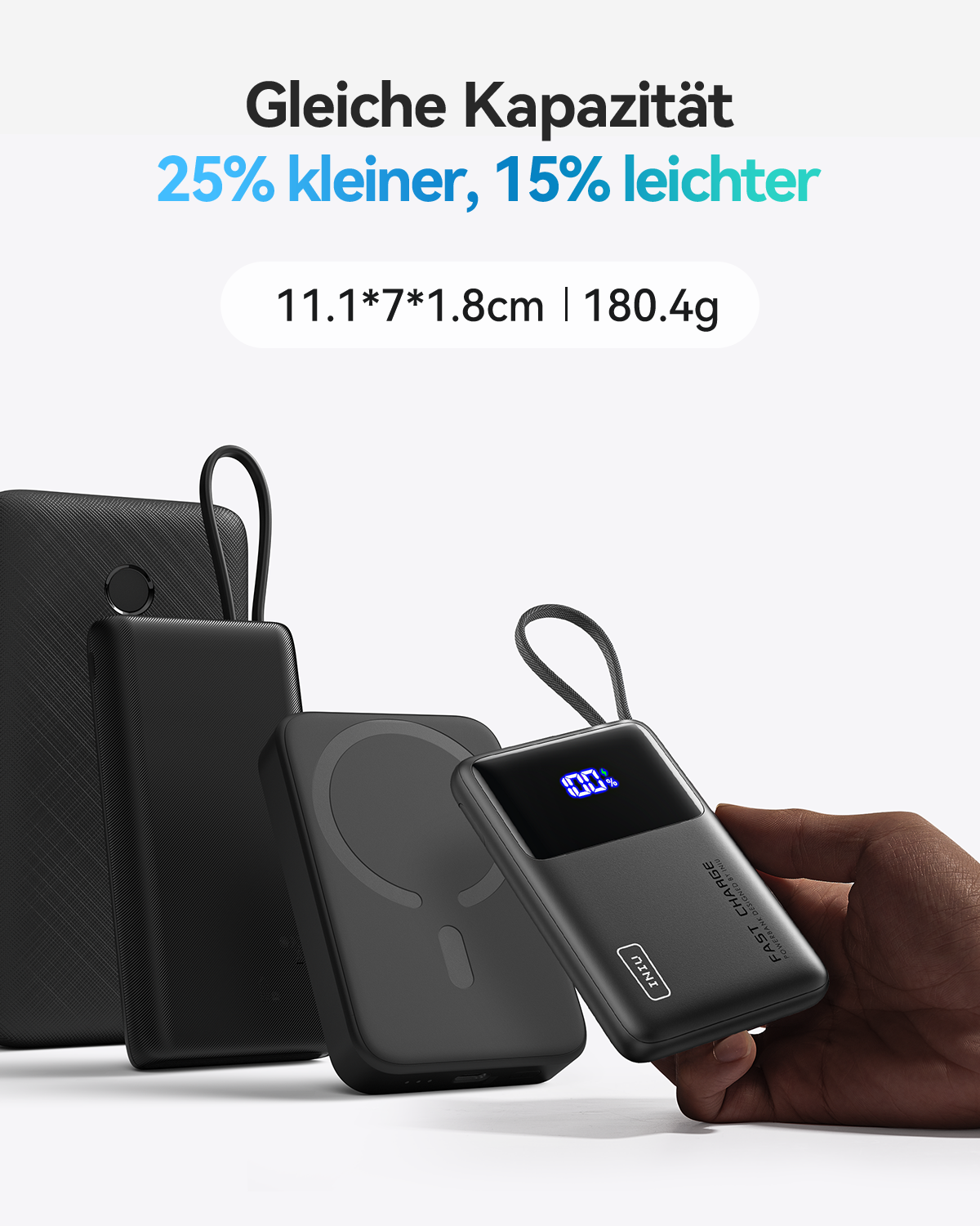 INIU Carry P55L-E2 Power Bank 45W 10000mAh