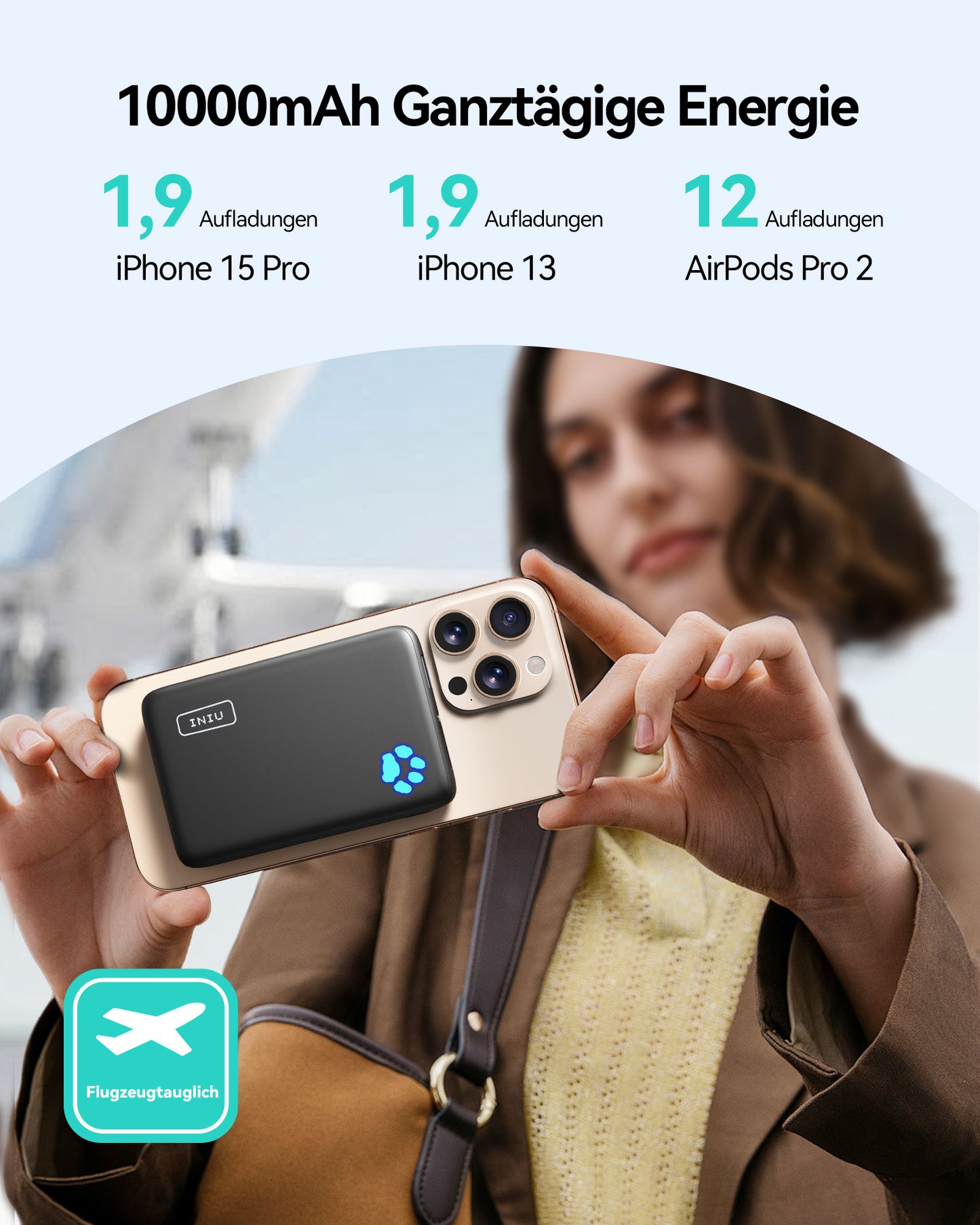 INIU Pawsible P43-E1 Powerbank Qi2 15W 10.000mAh Magsafe