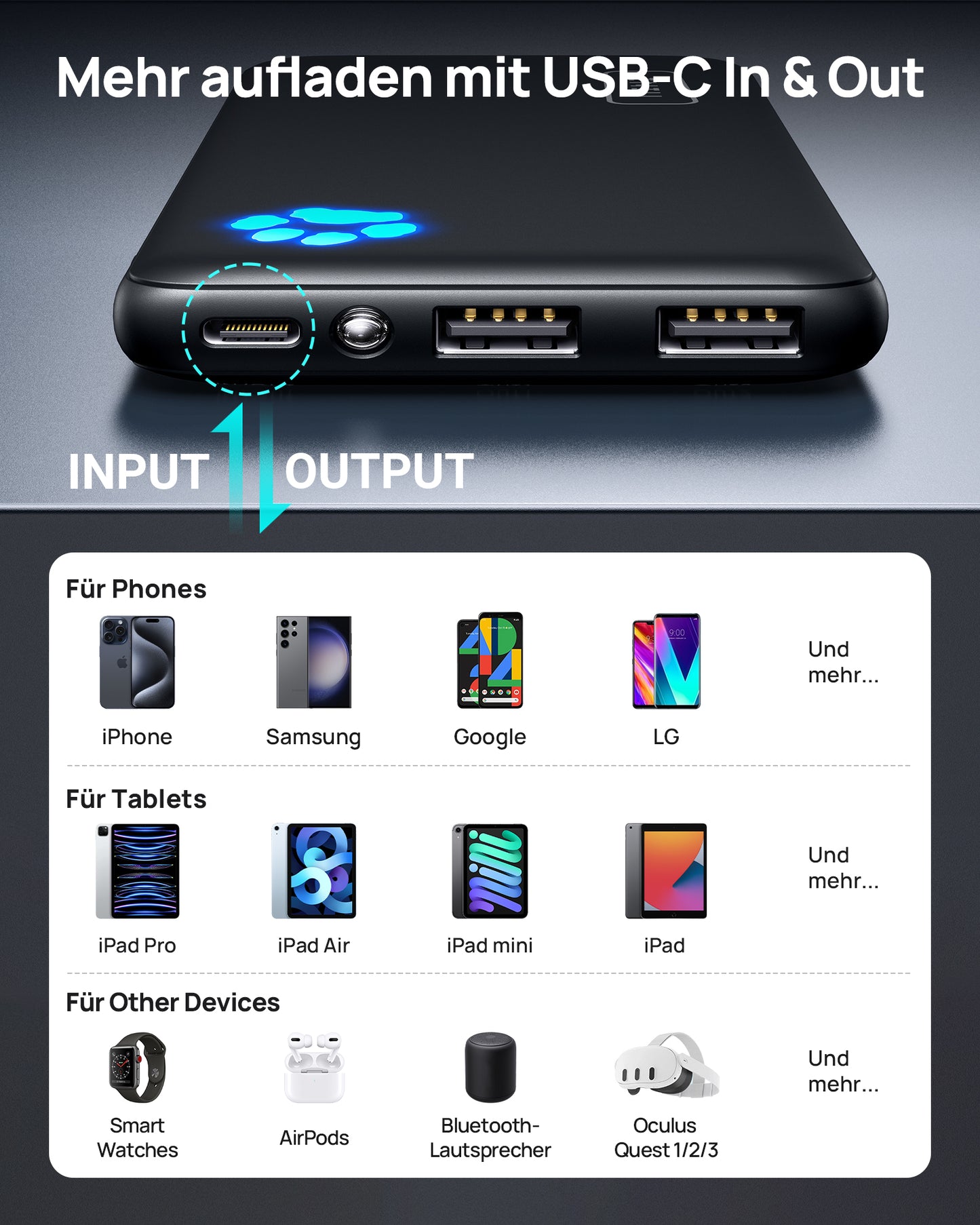 INIU B41 Power Bank 15W High Speed Charging Slimmest 10,000mAh