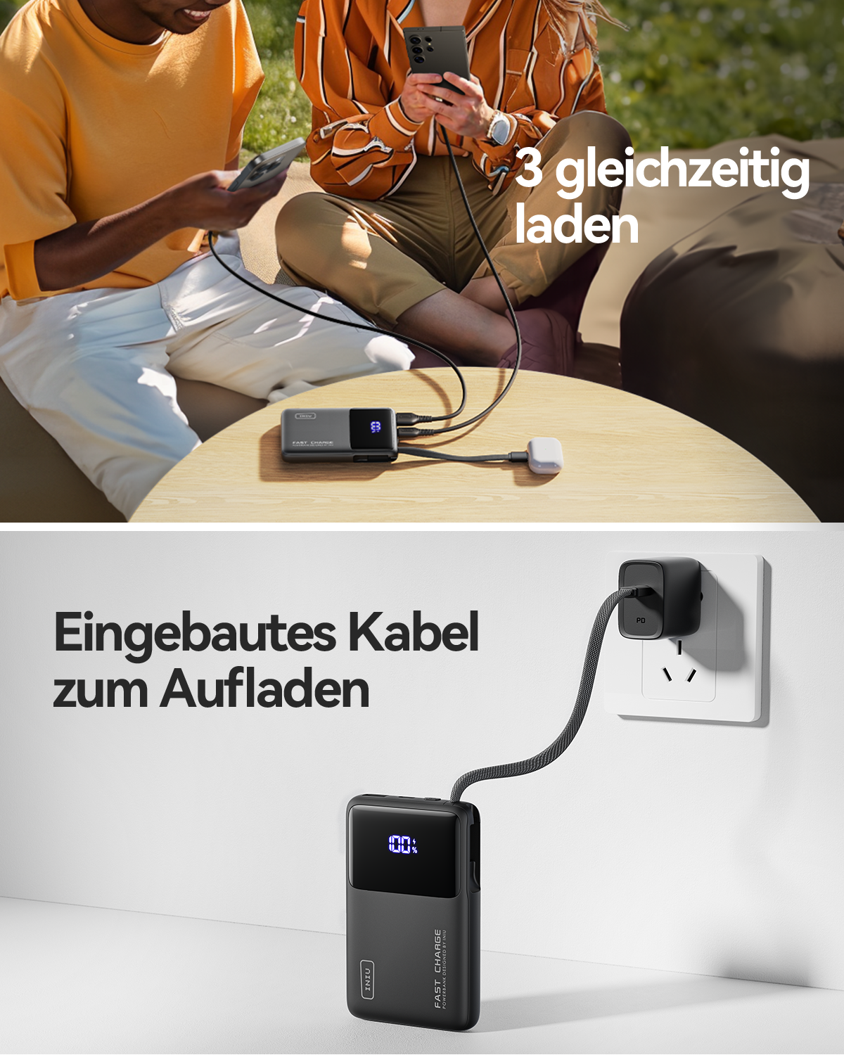 INIU Carry P55L-E2 Power Bank 45W 10000mAh