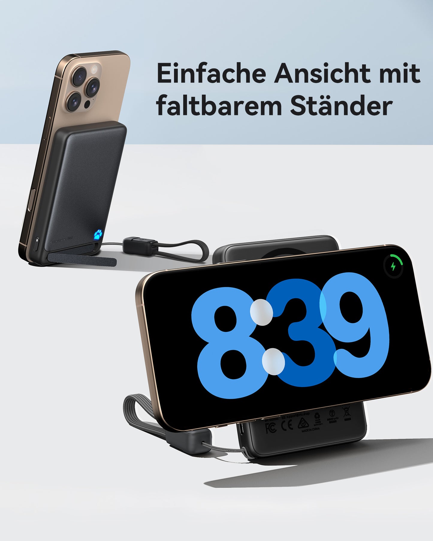 INIU SnapGo P73-E1 Wireless Charger Qi2 15W 10000mAh
