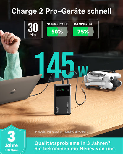 INIU Cougar P64-E1 Power Bank Schnellste 140W 25000mAh