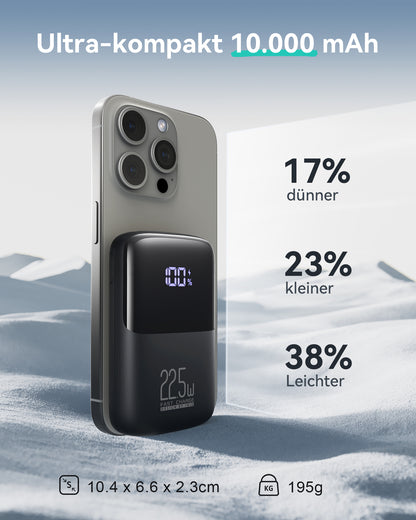 INIU B61 Power Bank 10000mAh, 3-Port Design