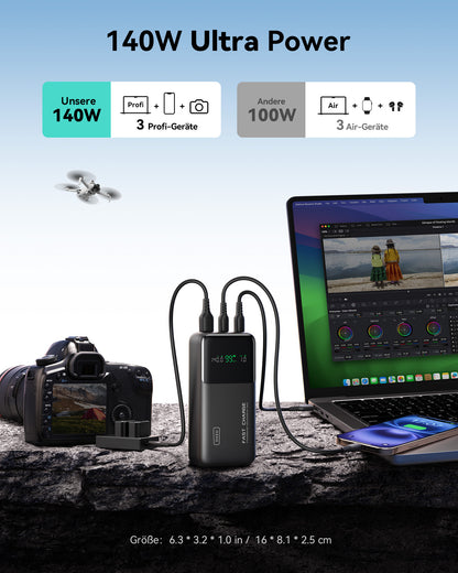 INIU Cougar P64-E1 Power Bank Schnellste 140W 25000mAh