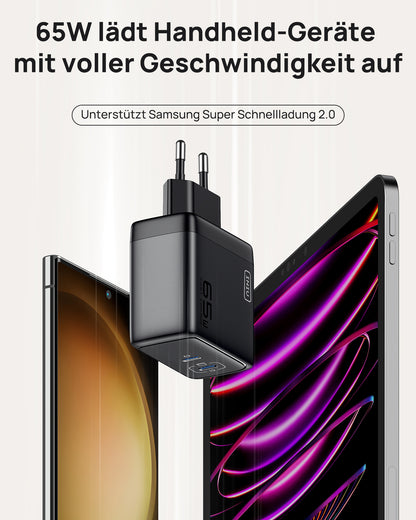 INIU I624 65W Dual Ports Wand ladegerät, GaN Material