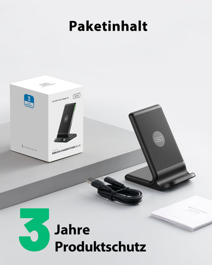 INIU I211 15W Qi-Certified Wireless Charger with Sleep-Friendly Adaptive Light