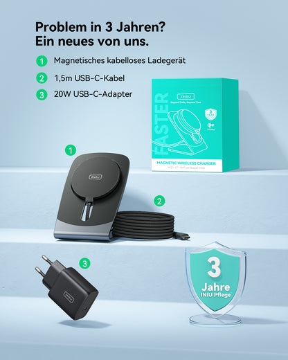 INIU W21-E1 Qi2 15W Magnetic Wireless Charger