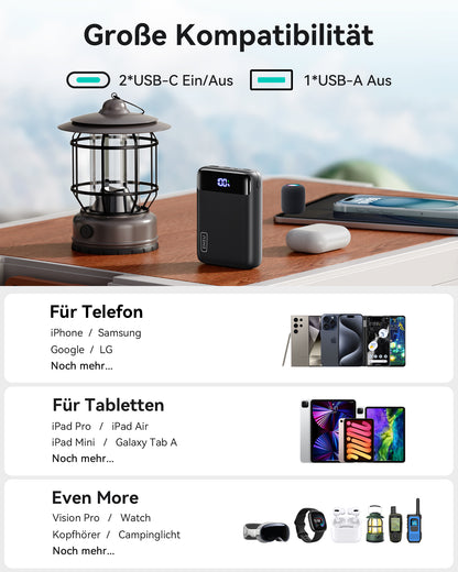 INIU Carry P51-E2 Power Bank 22,5 W, kleinste 20000 mAh