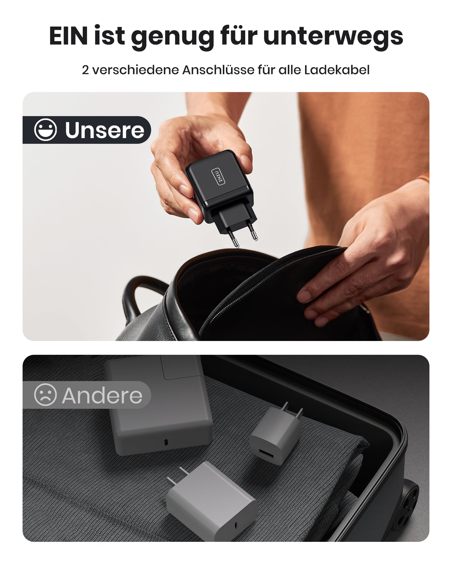 INIU I623 2-Port 45W Super-Schnellladegerät
