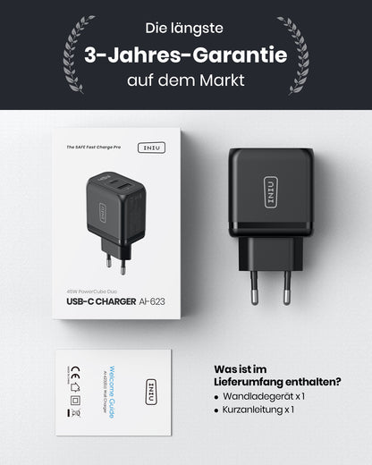 INIU I623 2-Port 45W Super-Schnellladegerät
