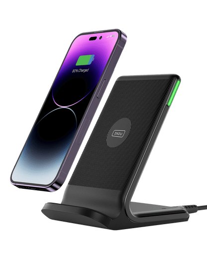 INIU I211 Wireless Charger, black wireless charger with phone charging to 80%, fast wireless charging solution