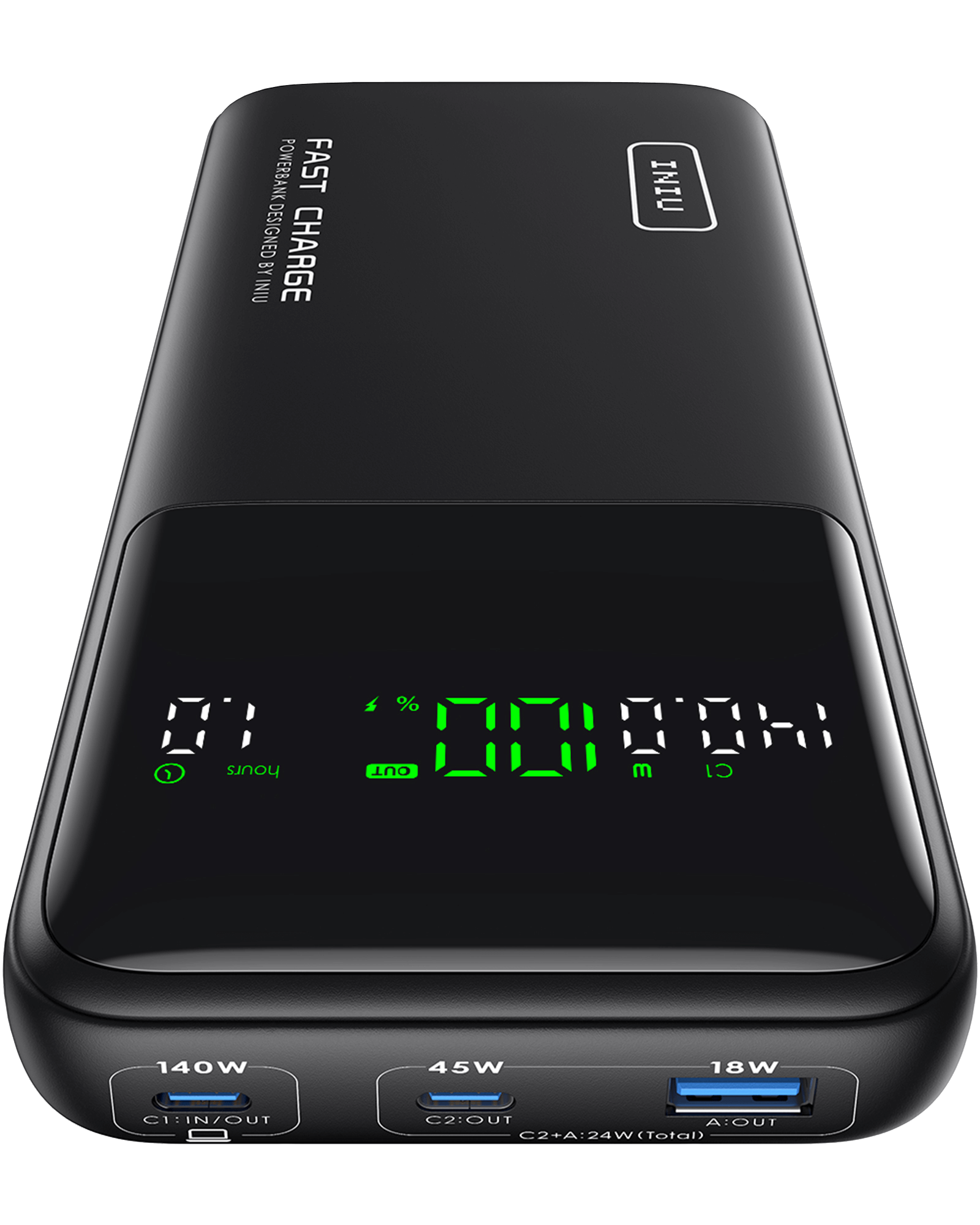INIU B64 Power Bank with Digital Display - 140W Fast Charging Ports