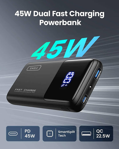 INIU B62 Power Bank 2-Port 15000mAh, 3X Faster - INIU Official EU